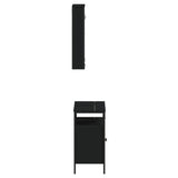 Baderomsskapsett 2 deler svart konstruert tre