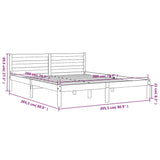 Sengeramme brun 200x200 cm heltre furu