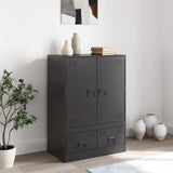 Highboard svart 67x39x95 cm stål