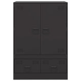 Highboard svart 67x39x95 cm stål