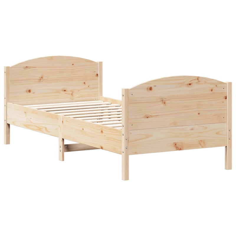 Sengeramme med hodegavl 75x190 cm heltre furu