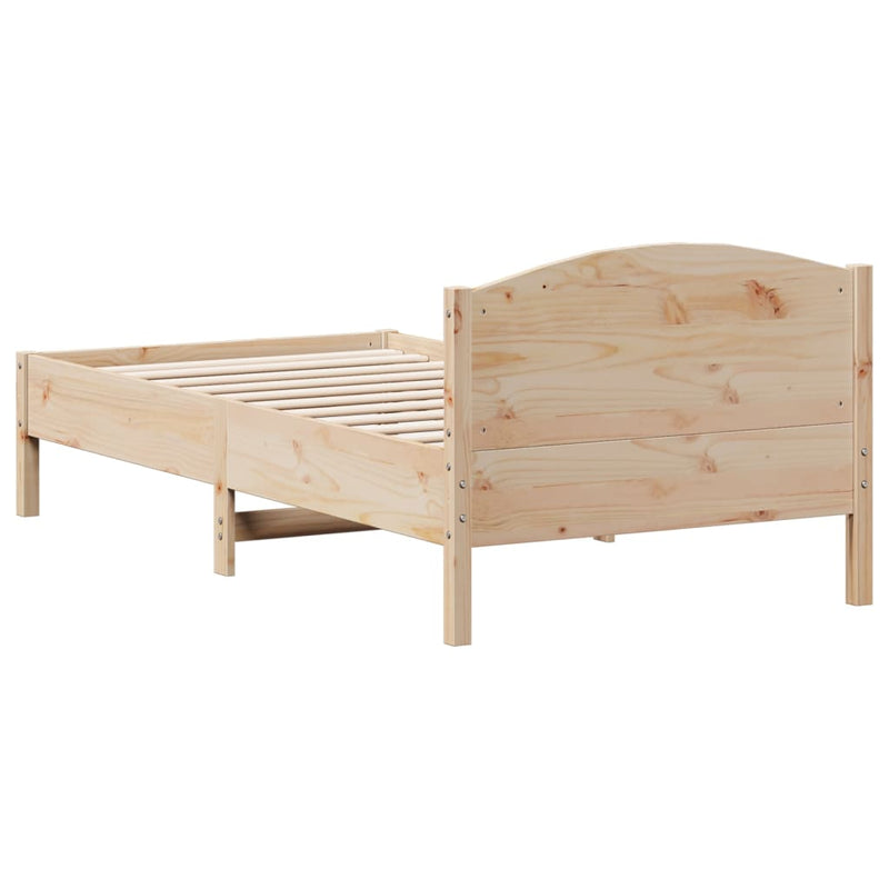 Sengeramme med hodegavl 75x190 cm heltre furu