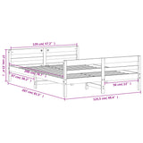 Sengeramme med hodegavl 120x200 cm heltre furu