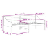 Dagseng 80x200 cm heltre furu