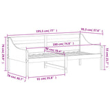 Dagseng 90x190 cm heltre furu