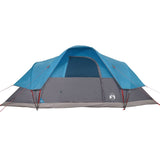 Kuppeltelt for camping 9 personer blå vanntett