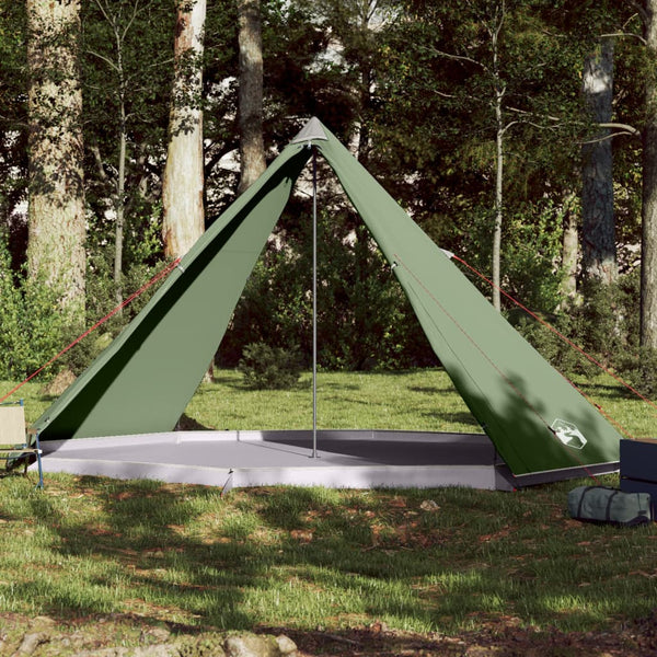 Tipi-telt for camping 8 personer grønn vanntett