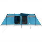 Tunneltelt for camping 8 personer blå vanntett