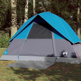 Kuppeltelt for camping 3 personer blå vanntett