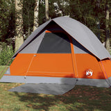 Kuppeltelt for camping 3 personer oransje vanntett