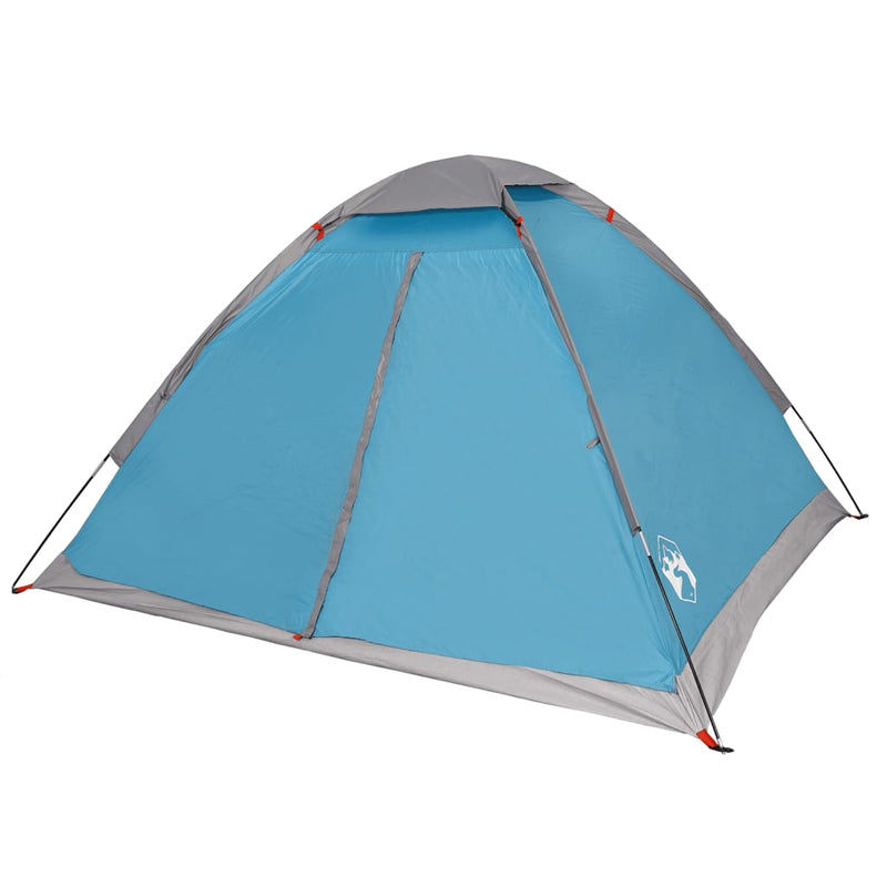 Kuppeltelt for camping 4 personer blå vanntett