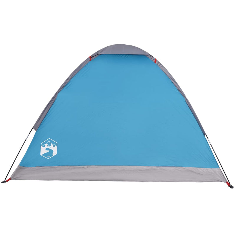 Kuppeltelt for camping 4 personer blå vanntett