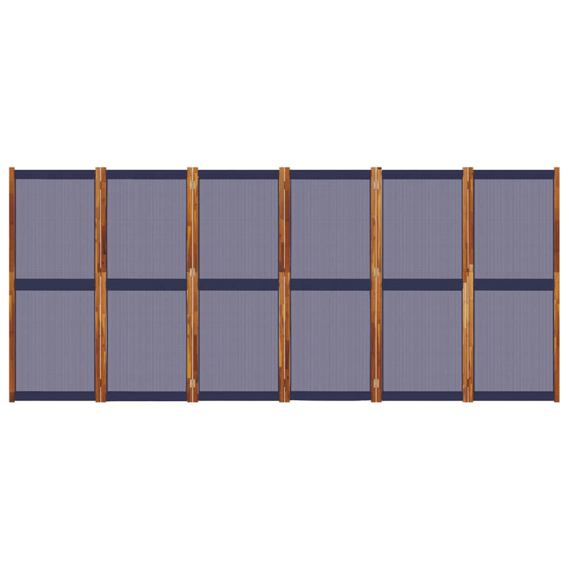 Romdeler 6 paneler mørkeblå 420x180 cm