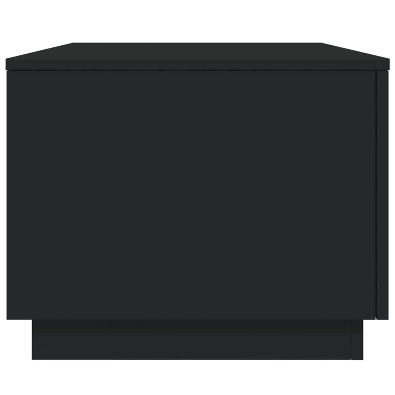Salongbord med LED-lys svart 90x50x40 cm