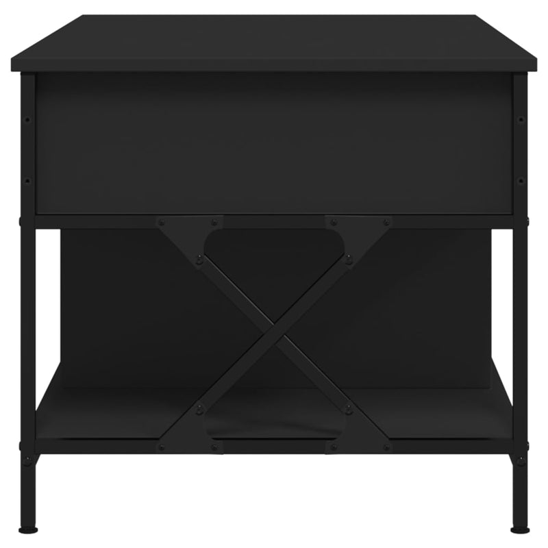 Salongbord svart 100x55x50 cm konstruert tre og metall