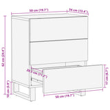 Nattbord 50x34x62 cm heltre akasie