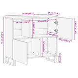 Skjenk 80x34x75 cm heltre akasie