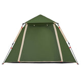 Kuppeltelt for camping 4 personer grønn hurtigutløser