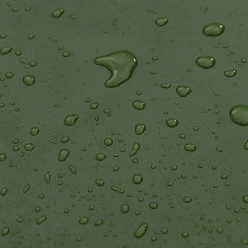 Regnponcho med hette 2-i-1 design grønn 223x145 cm