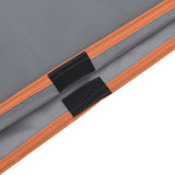 Regnponcho med hette 2-i-1 design grå og oransje 223x145 cm