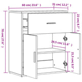 Skjenk sonoma eik 60x31x70 cm konstruert tre