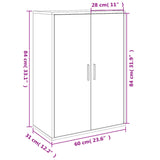 Skjenk svart 60x31x84 cm konstruert tre