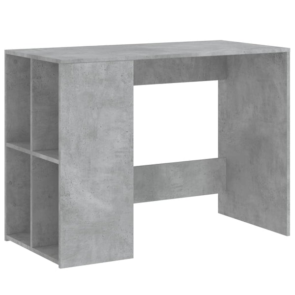 Skrivebord betonggrå 102x50x75 cm konstruert tre