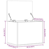 Oppbevaringsboks svart 60x42x46 cm konstruert tre