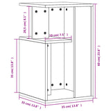 Sidebord hvit 35x35x60 cm sponplate