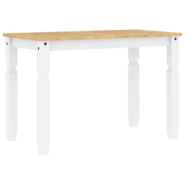 Spisebord Corona hvit 112x60x75 cm heltre furu