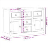 Skjenk Corona 115x40x76 cm heltre furu