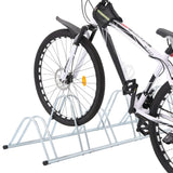 Sykkelstativ for 6 sykler gulv frittstående galvanisert stål