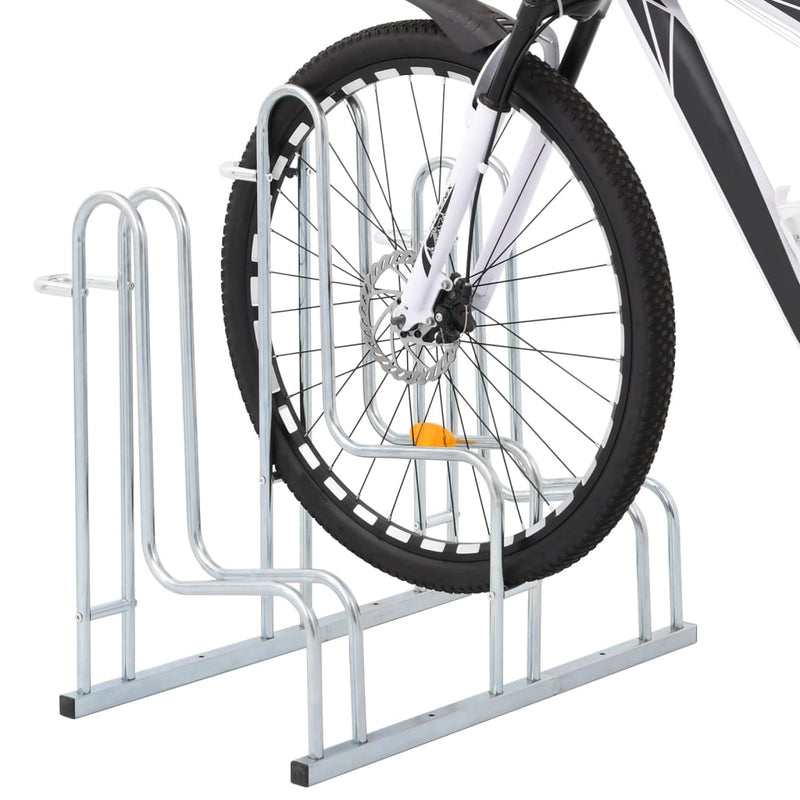 Sykkelstativ for 3 sykler gulv frittstående galvanisert stål