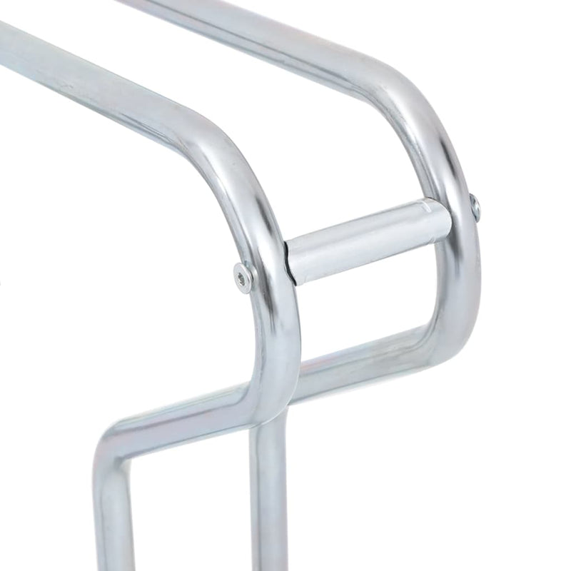 Sykkelstativ for 4 sykler gulv frittstående galvanisert stål