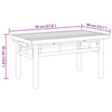 Salongbord 70x40x35 cm bambus