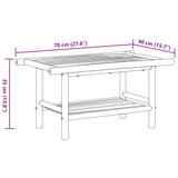 Salongbord 70x40x35 cm bambus