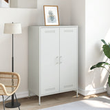 Highboard hvit 68x39x113 cm stål