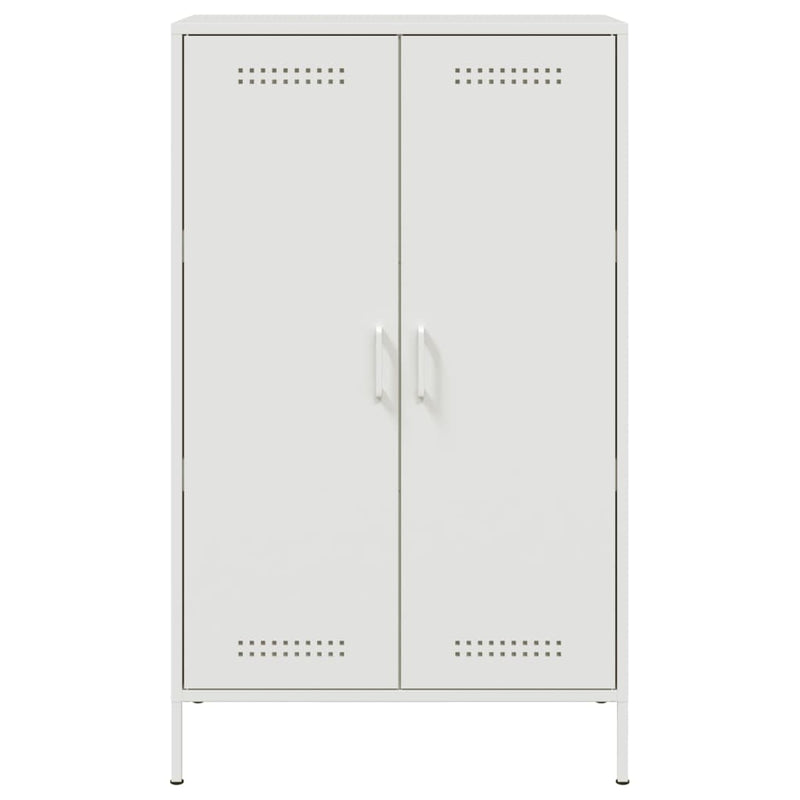 Highboard hvit 68x39x113 cm stål