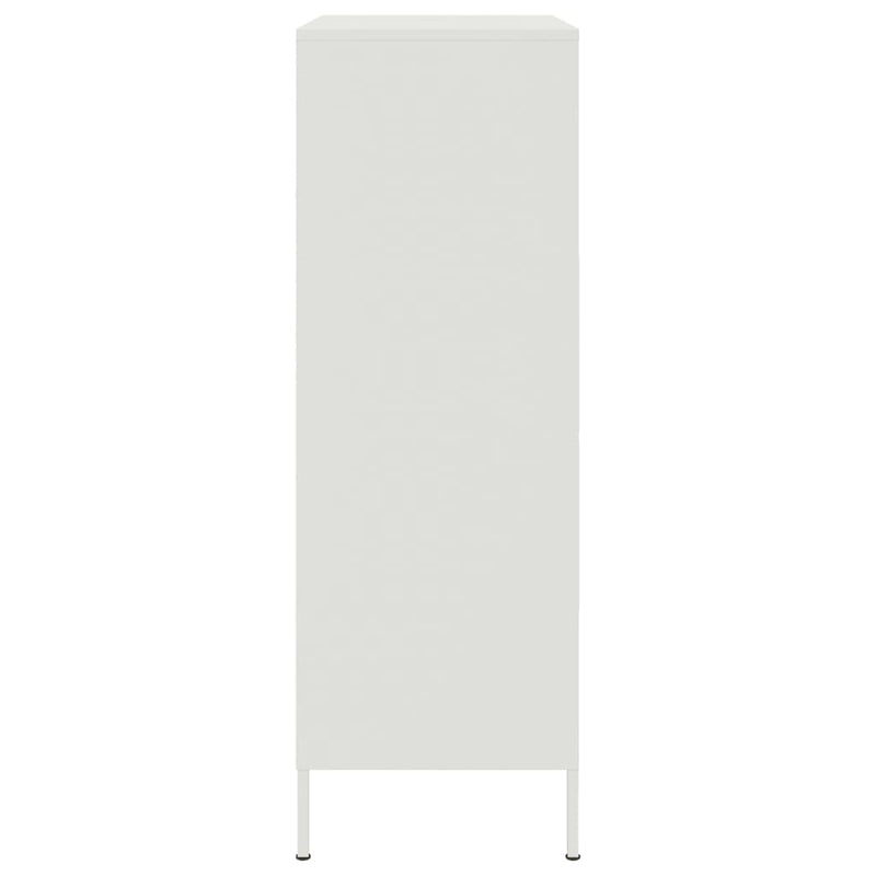 Highboard hvit 68x39x113 cm stål