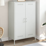 Highboard hvit 68x39x113 cm stål