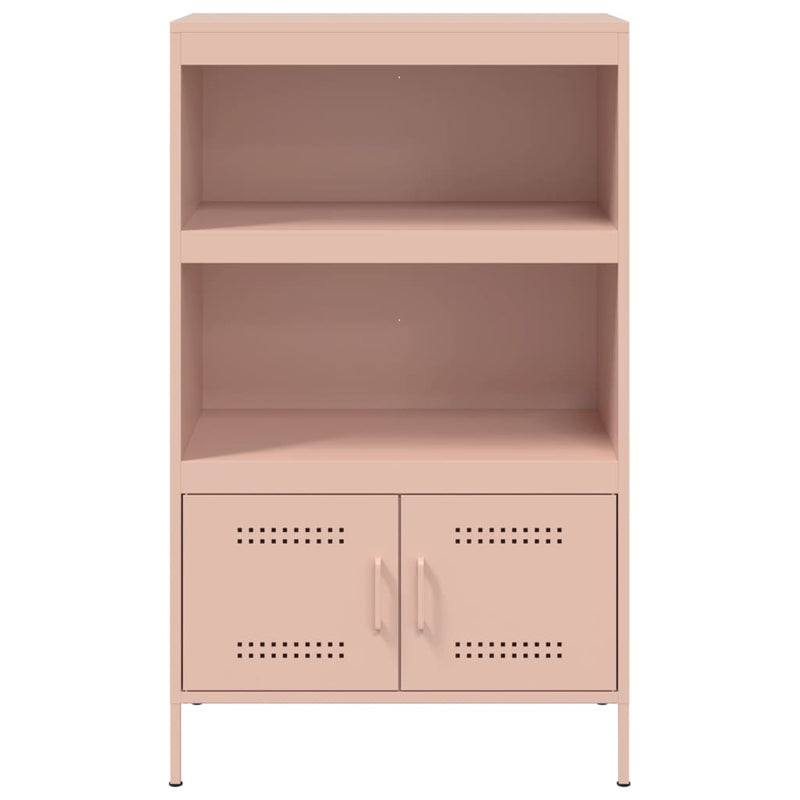 Highboard rosa 68x39x113 cm stål