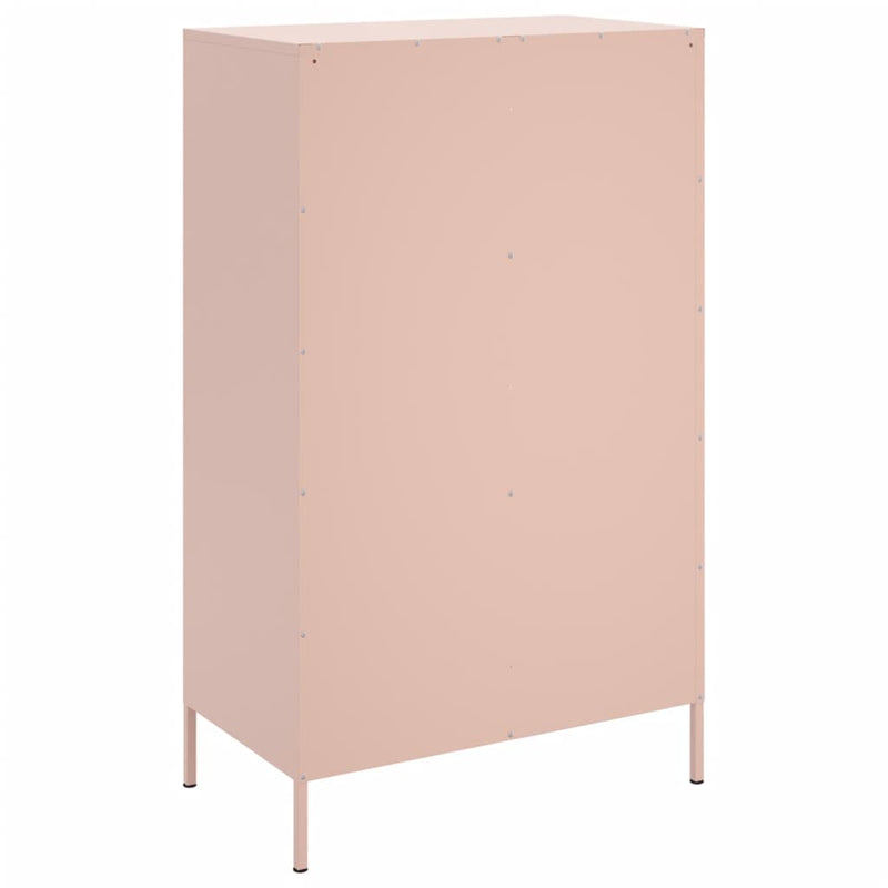 Highboard rosa 68x39x113 cm stål