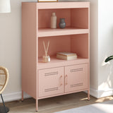 Highboard rosa 68x39x113 cm stål