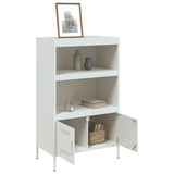 Highboard hvit 68x39x113 cm stål