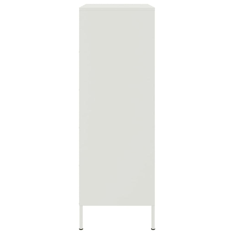 Highboard hvit 68x39x113 cm stål