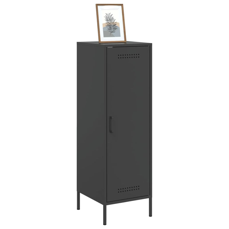 Highboard svart 36x39x113 cm stål