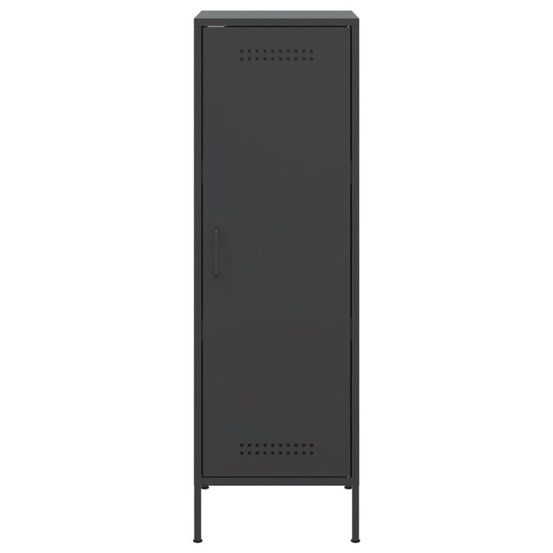 Highboard svart 36x39x113 cm stål