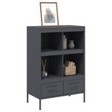 Highboard antrasitt 68x39x101,5 cm kaldvalset stål