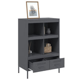 Highboard antrasitt 68x39x101,5 cm kaldvalset stål