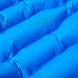 Selvoppblåsende campingmadrass med pute for 1 person blå